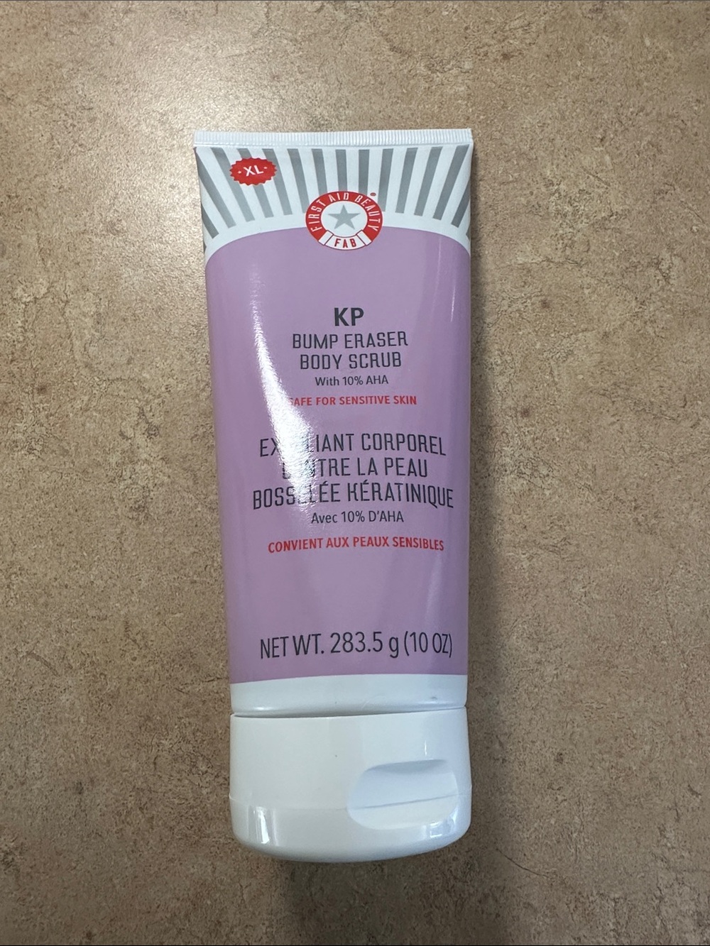 First Aid Beauty KP Bump Eraser Body Scrub with 10% AHA 10 Ounce Size
